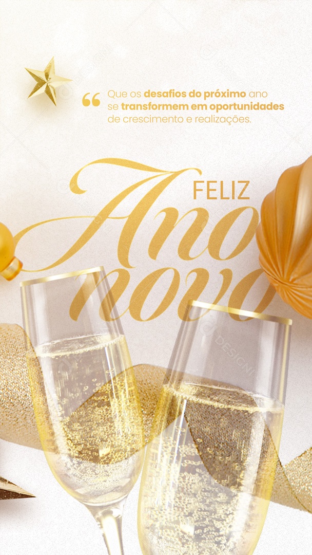 Feliz Ano Novo 2023 Story Social Media PSD Editável