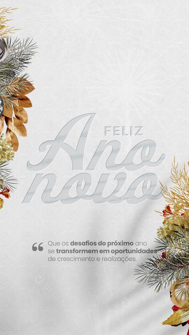 Feliz Ano Novo 2023 Story Social Media PSD Editável