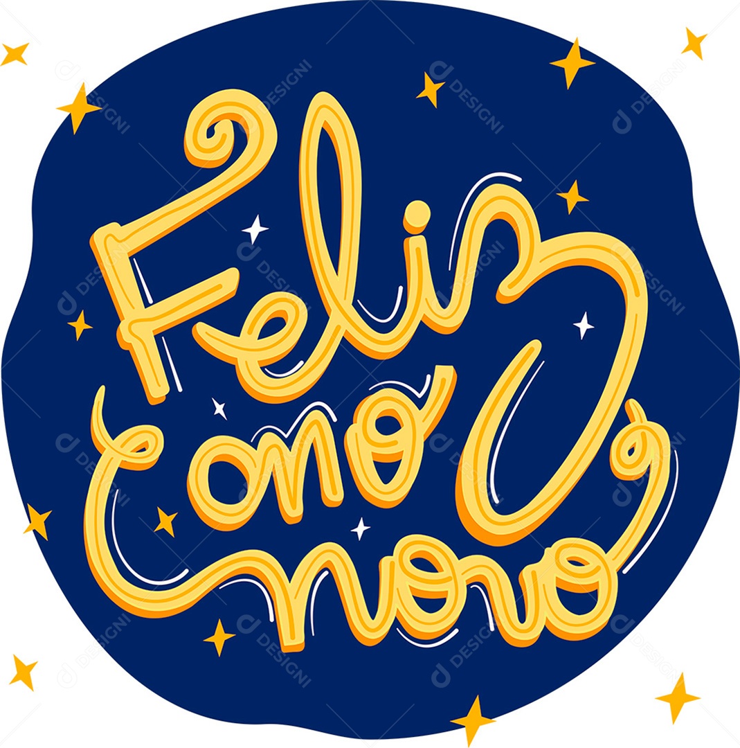 Letreiro Feliz Ano Novo EPS