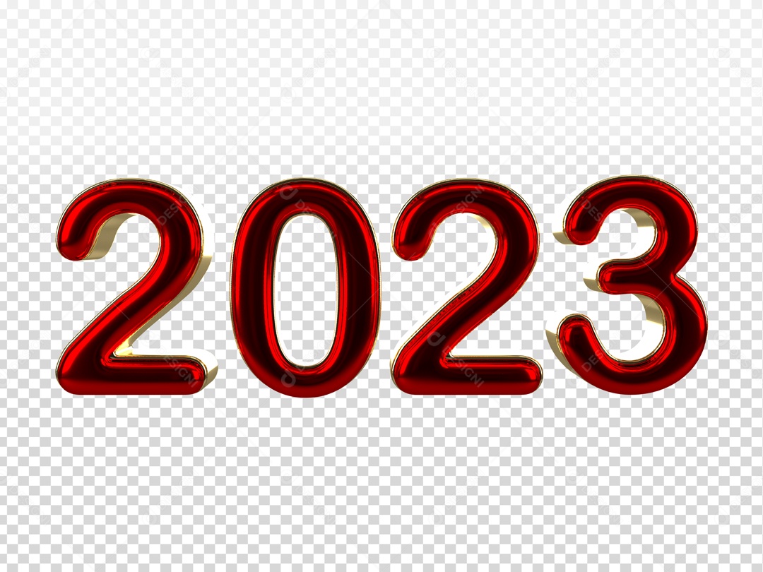 Número 3D Para Composição 2023 PSD