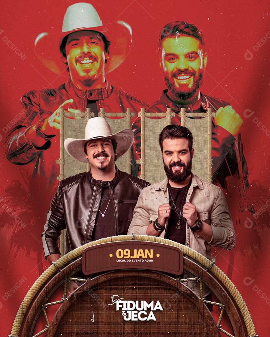 Flyer Show Fiduma & Jeca Social Media PSD Editável