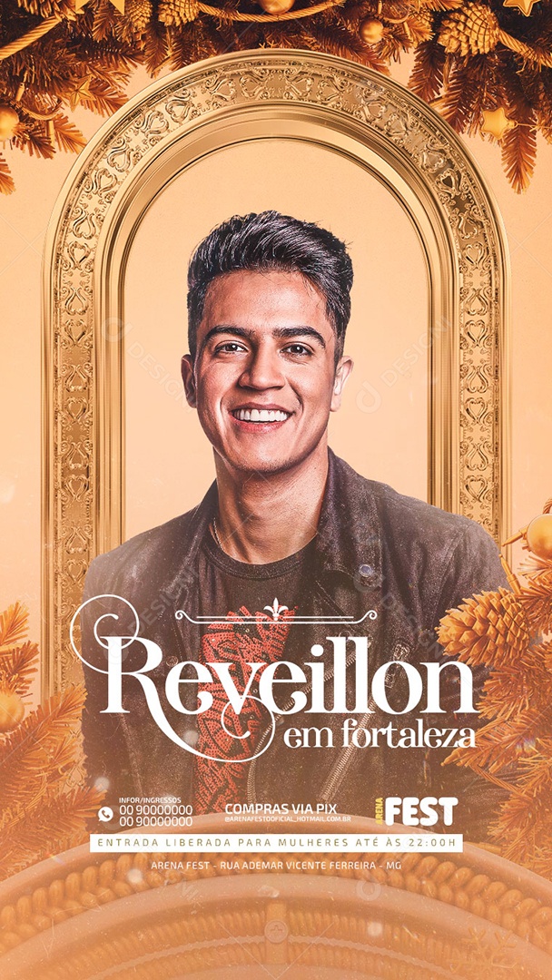 Flyer Show Réveillon 2023 Story Social Media PSD Editável