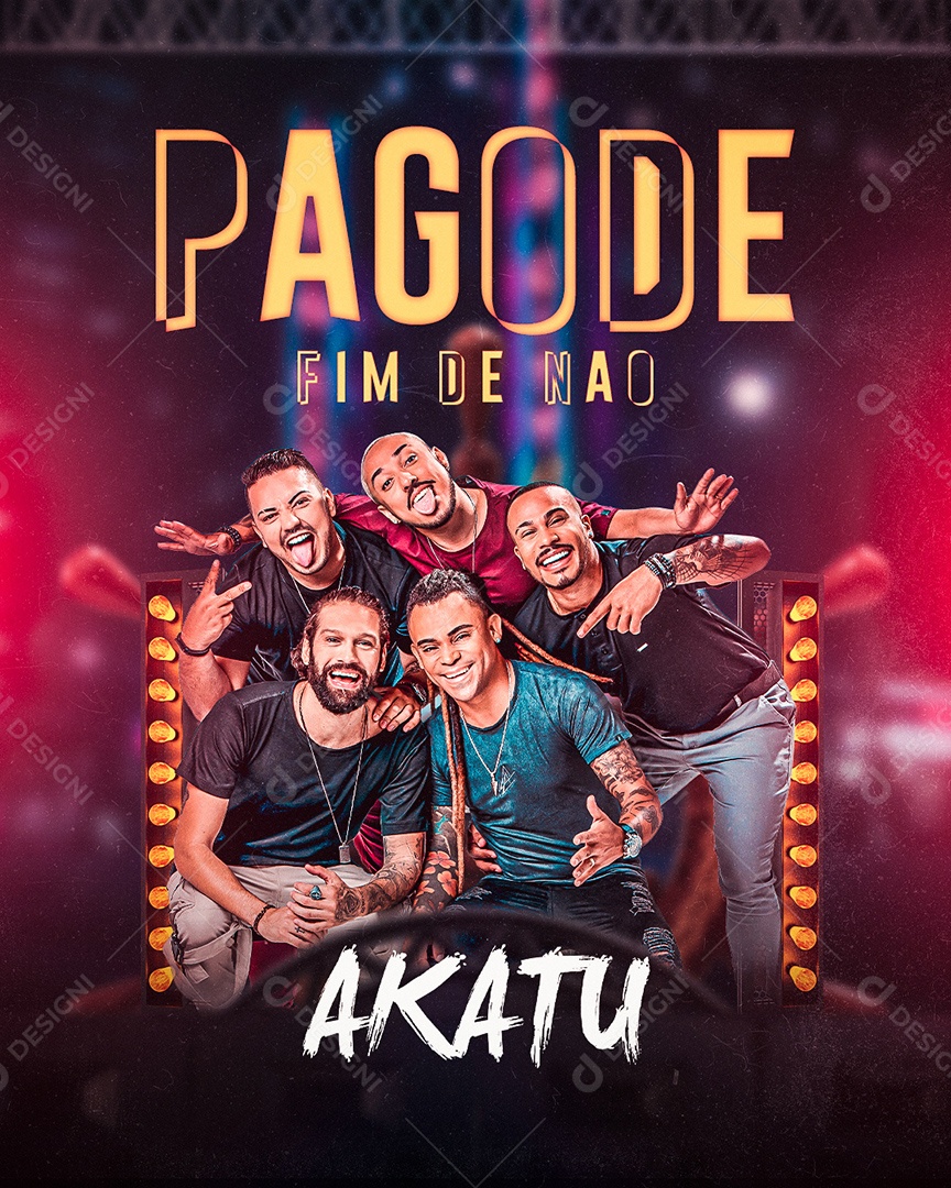 Flyer Pagode Fim de Ano Akatu Social Media PSD Editável