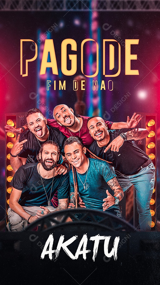 Flyer Pagode Fim de Ano Akatu Story Social Media PSD Editável