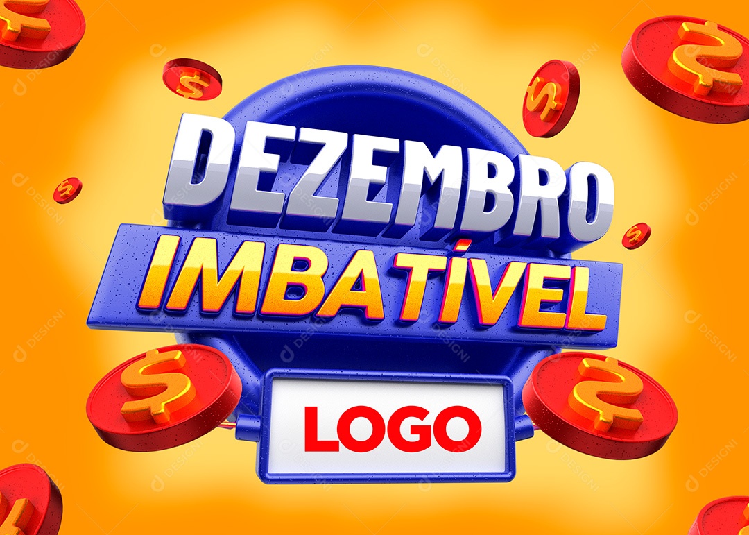 Selo 3D Dezembro Imbatível PSD