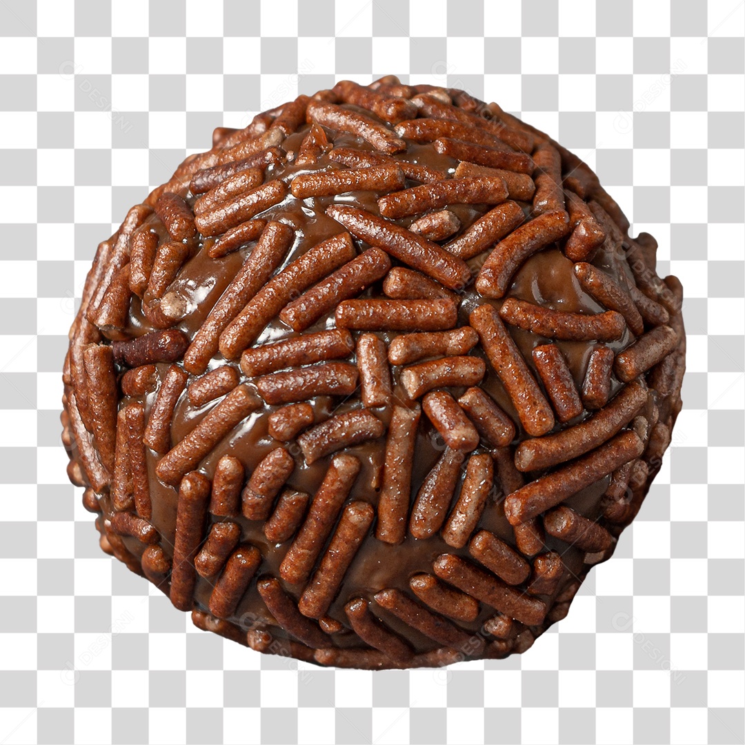 Doce Brigadeiro Chocolate PNG Transparente
