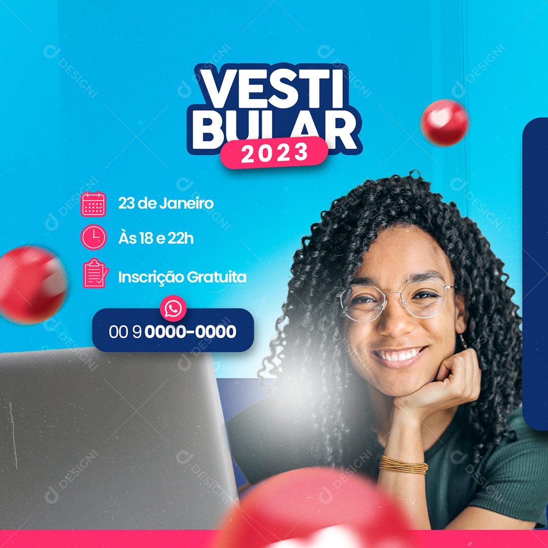 Vestibular 2023 Social Media PSD Editável