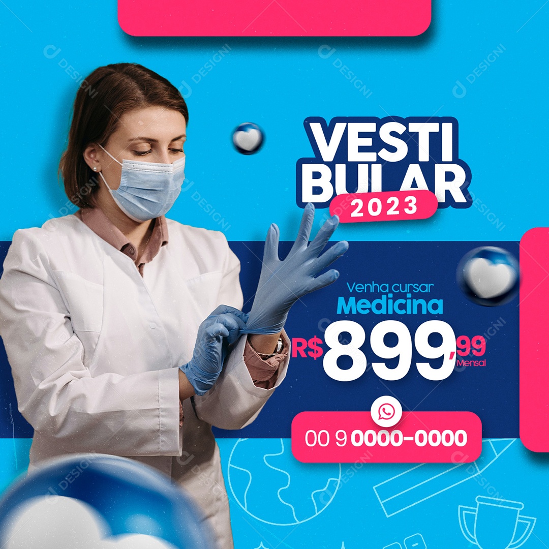 Vestibular 2023 Social Media PSD Editável