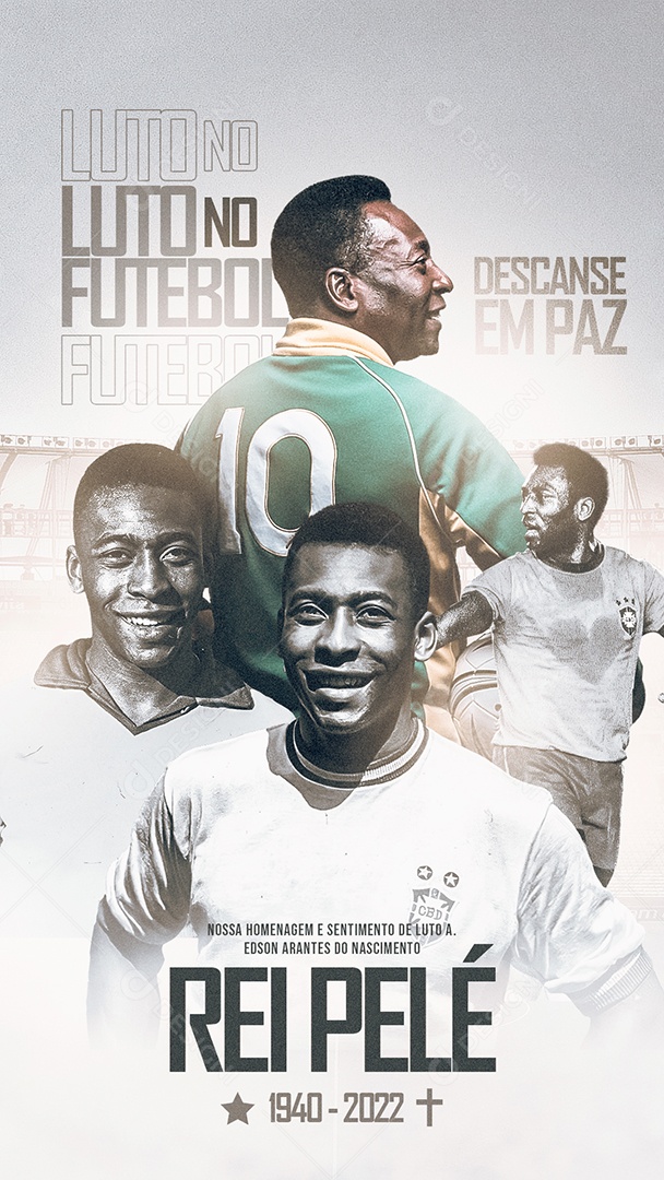 Story Post Homenagem ao Rei Pelé Social Media PSD Editável