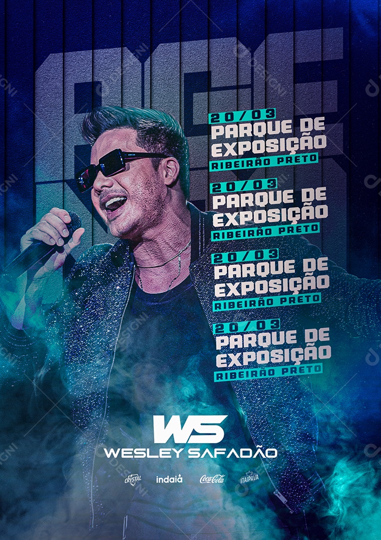 Agenda Wesley Safadão Flyer Social Media PSD Editável