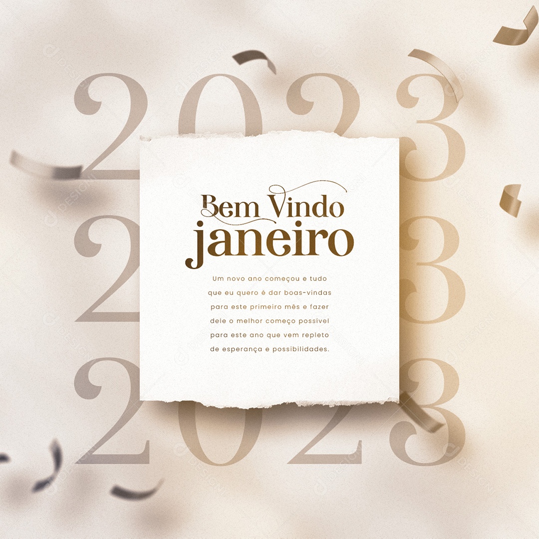 Fazer Dele o Melhor Começo Possível Bem Vindo 2023 Ano Novo Social Media PSD Editável