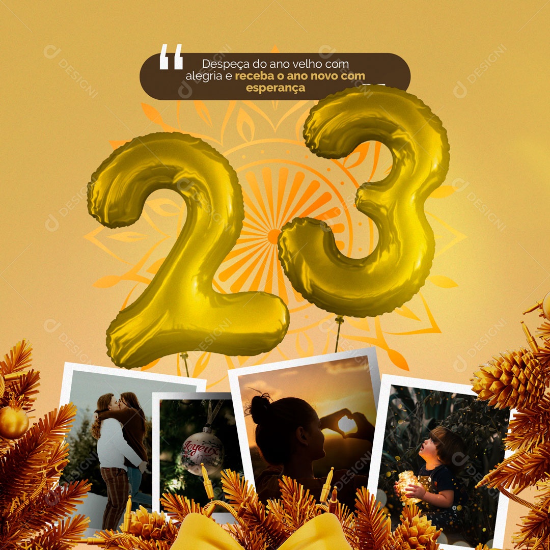Feliz Ano Novo 2023 Social Media PSD Editável