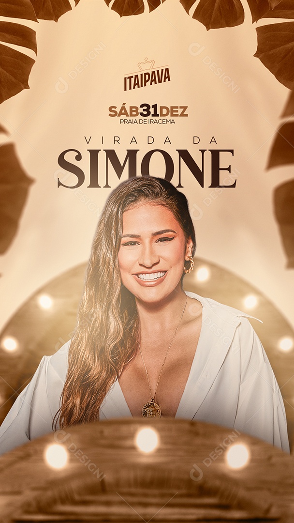 Flyer Show Virada da Simone Story Social Media PSD Editável