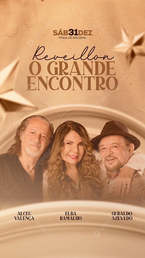 Flyer Réveillon O Grande Encontro Story Social Media PSD Editável