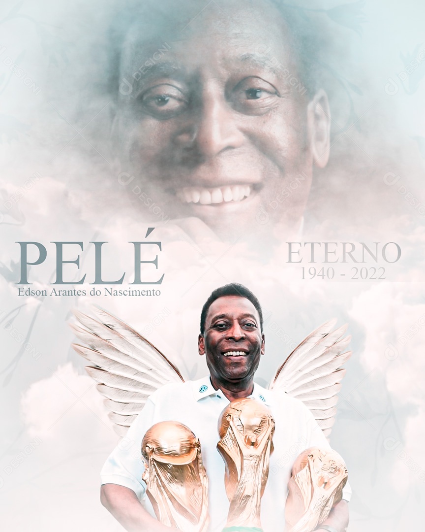 Post Homenagem ao Pelé Social Media PSD Editável