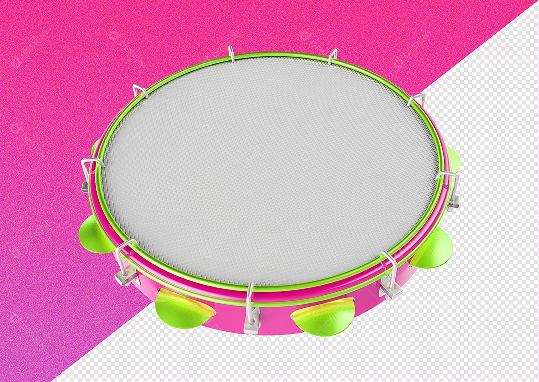 Elemento 3D Para Composição Pandeiro PSD