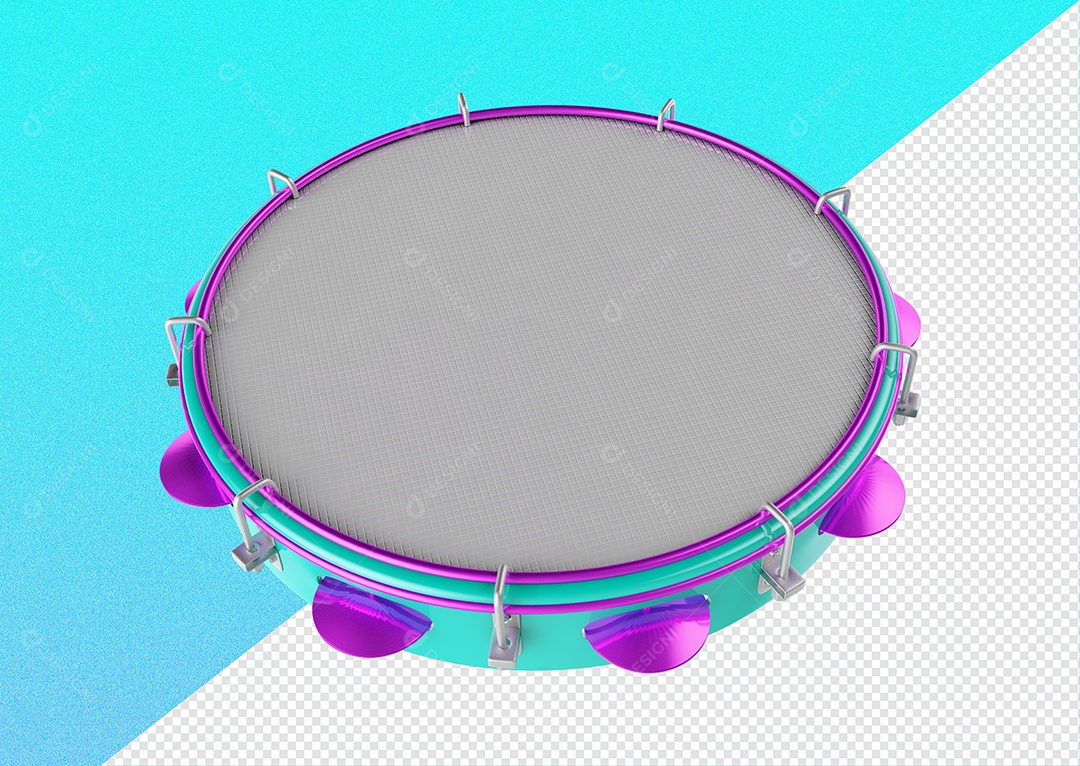 Elemento 3D Para Composição Pandeiro PSD