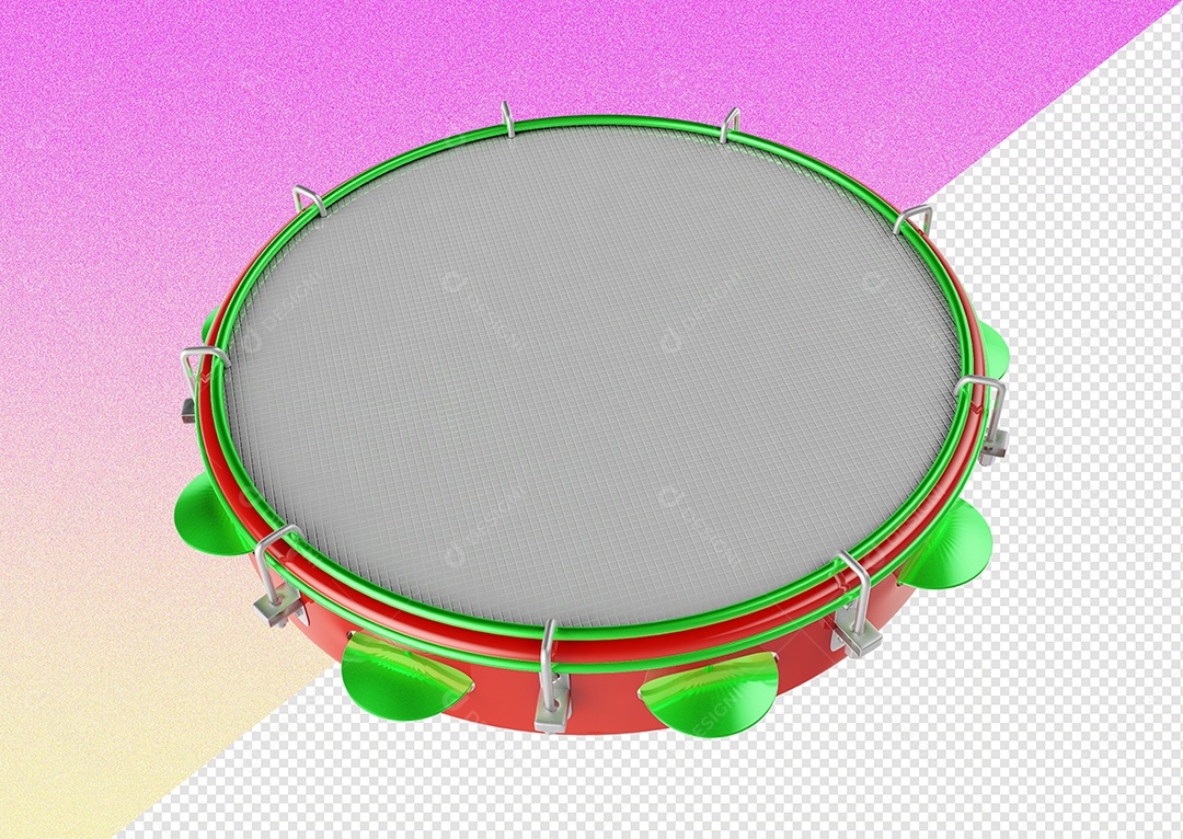 Elemento 3D Para Composição Pandeiro PSD