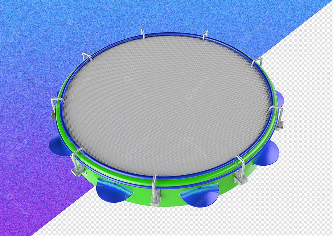 Elemento 3D Para Composição Pandeiro PSD