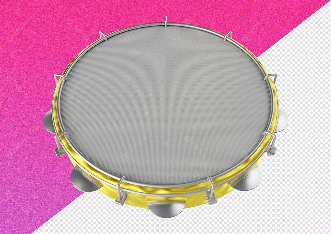 Elemento 3D Para Composição Pandeiro PSD
