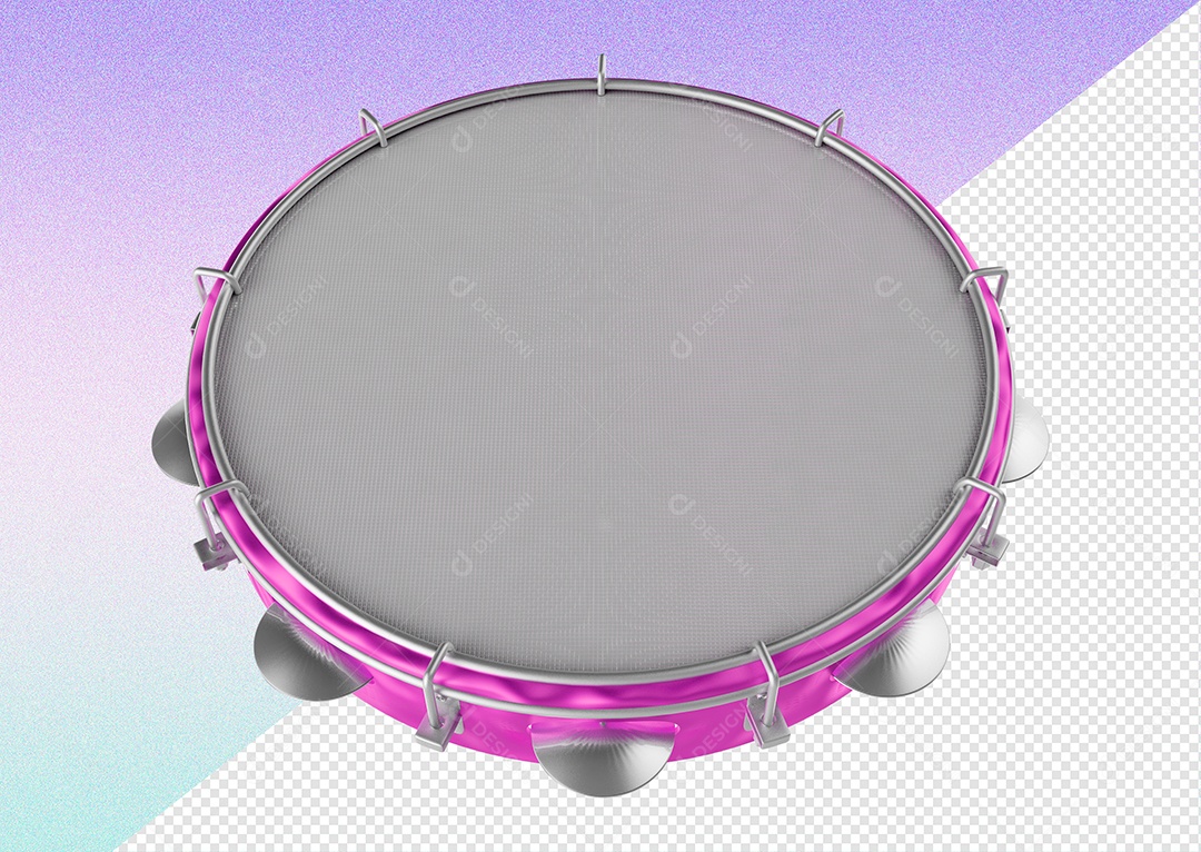 Elemento 3D Para Composição Pandeiro PSD