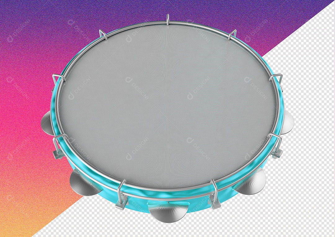 Elemento 3D Para Composição Pandeiro PSD