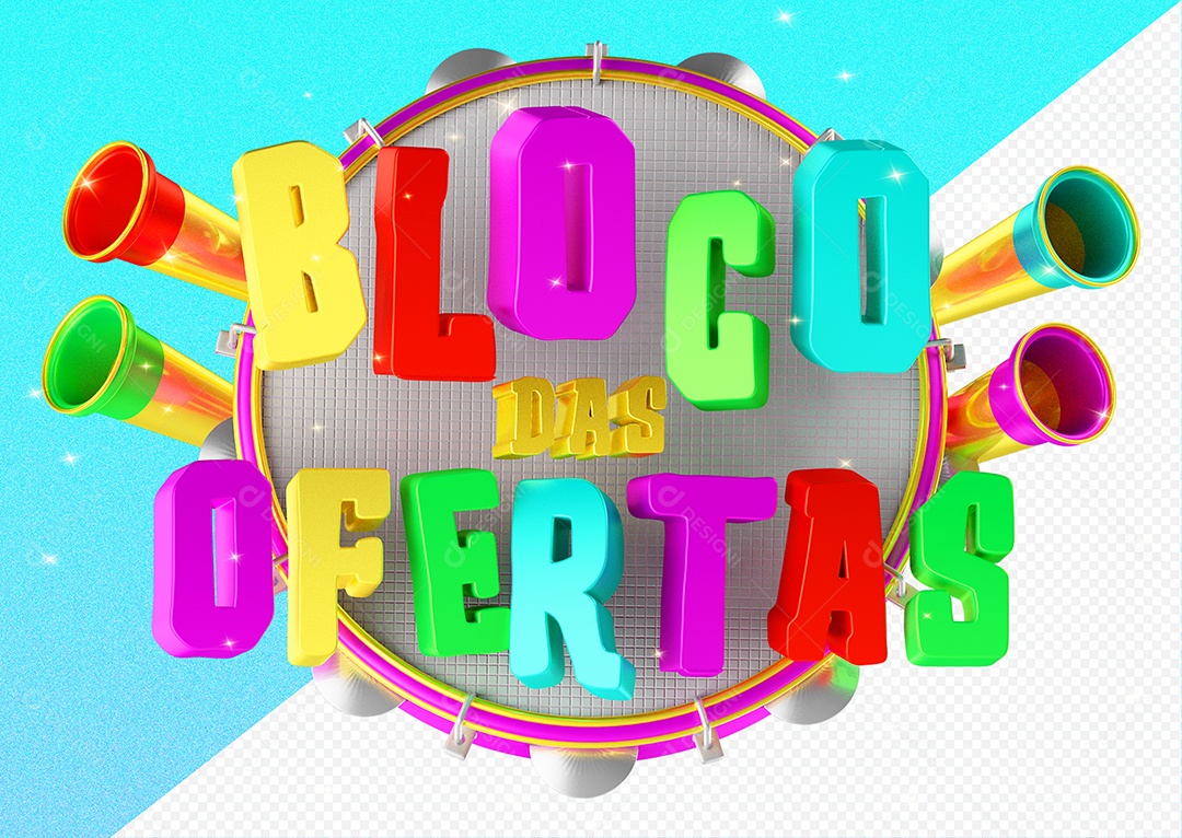 Selo 3D Para Composição Bloco Das Ofertas PSD