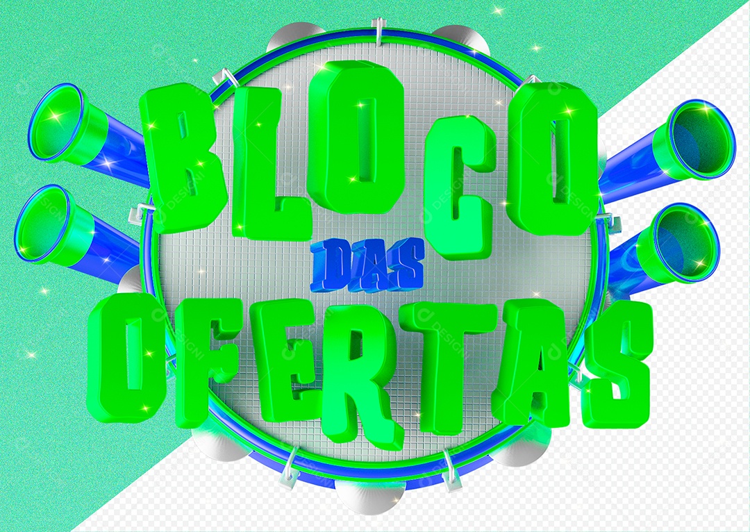 Selo 3D Para Composição Bloco Das Ofertas PSD