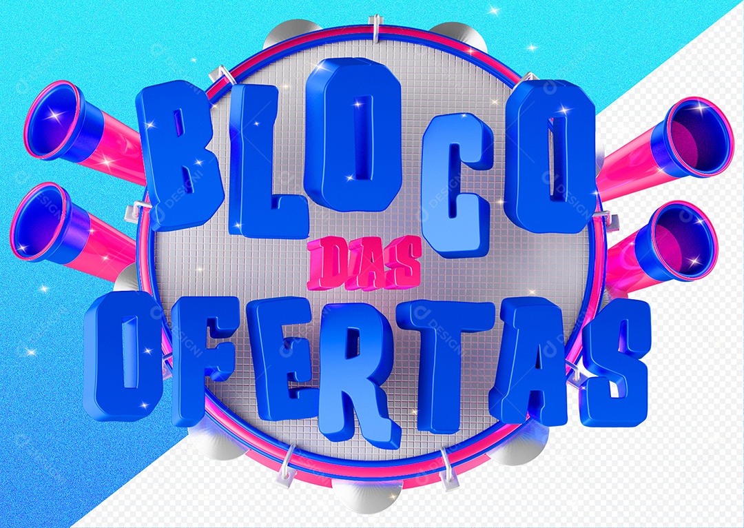 Selo 3D Para Composição Bloco Das Ofertas PSD