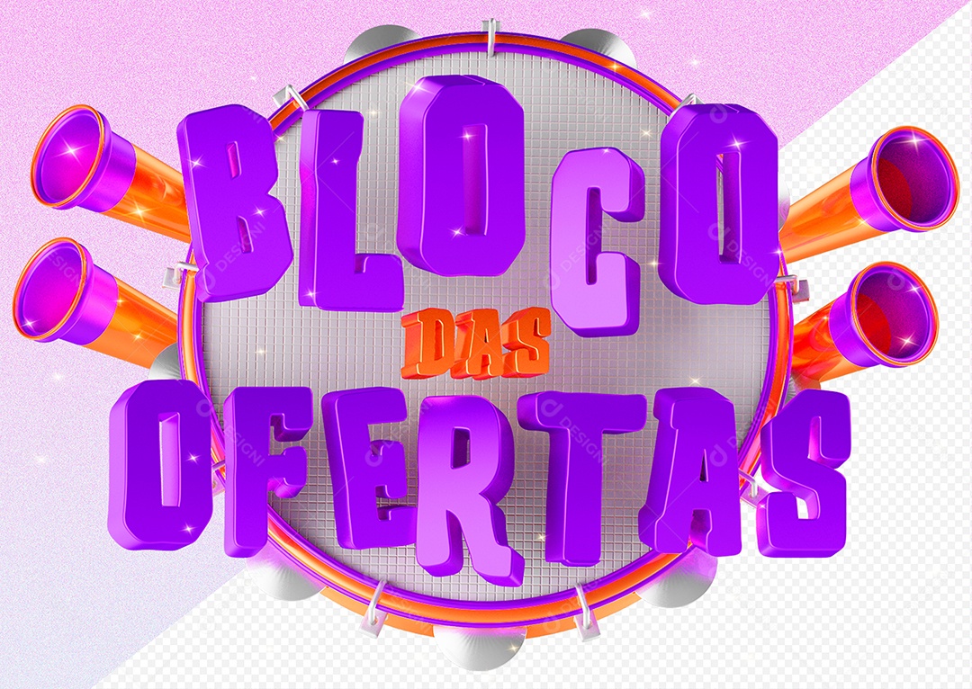 Selo 3D Para Composição Bloco Das Ofertas PSD