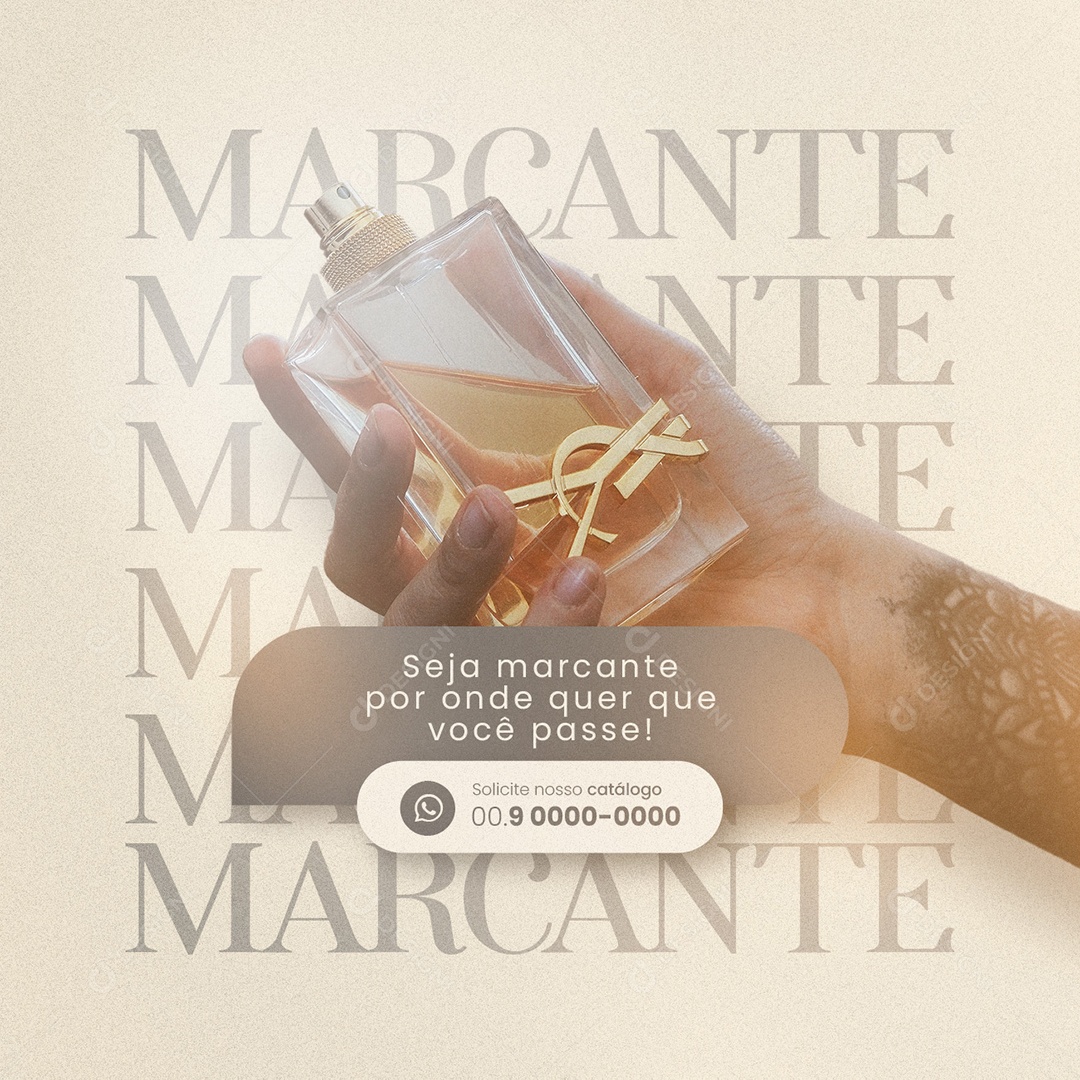 Seja Marcante por Onde Quer que Você passe Perfumaria Social Media PSD Editável