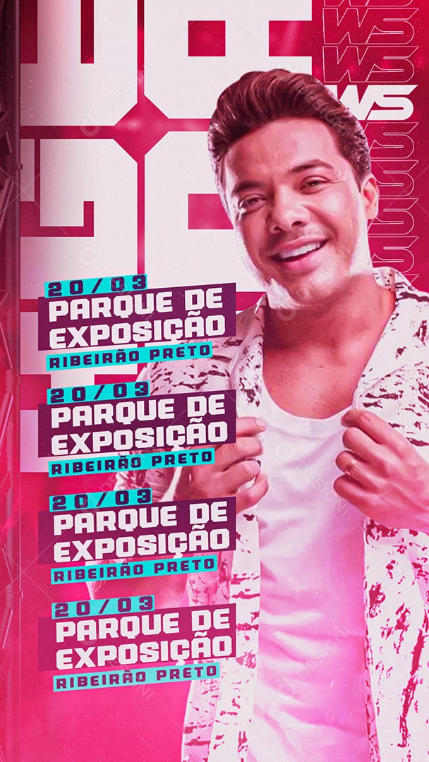 Story Agenda Wesley Safadão Flyer Social Media PSD Editável