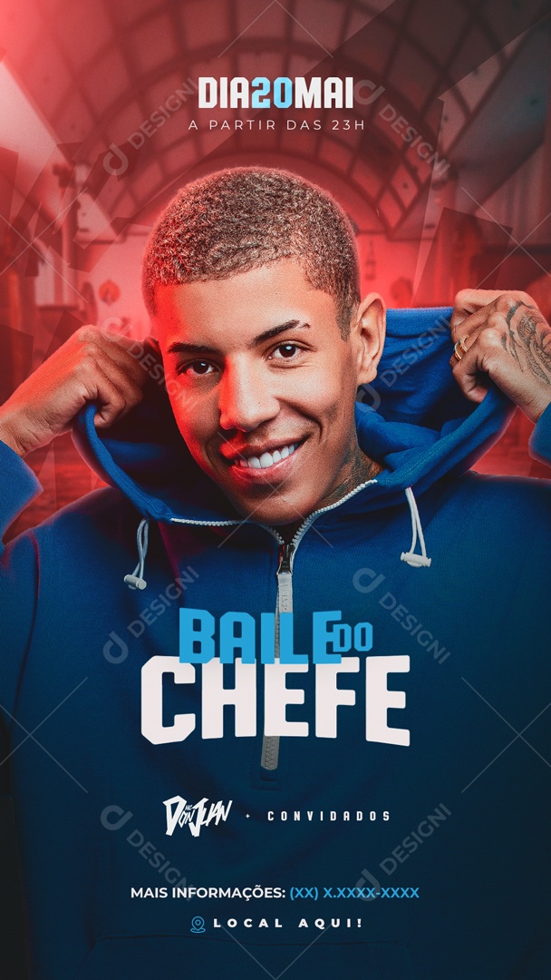 Story Flyer Baile do Chefe Mc Don Juan Social Media PSD Editável