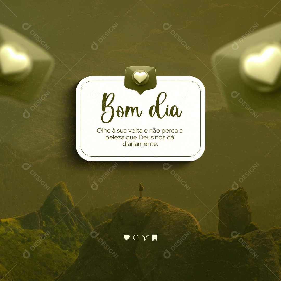 Frase de Bom Dia Social Media PSD Editável
