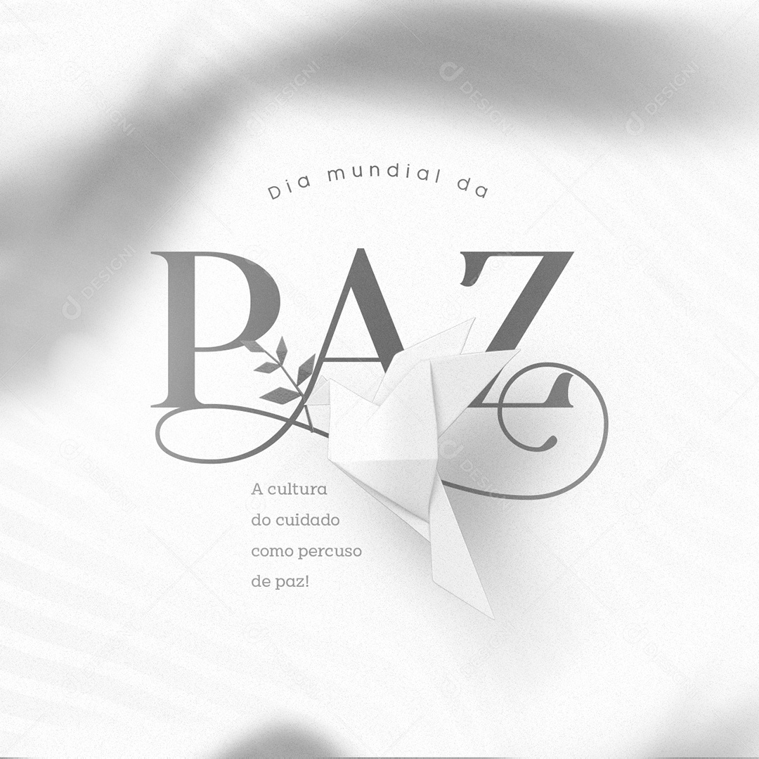 A Cultura do Cuidado como Percuso de Paz Dia Mundial da Paz Social Media PSD Editável