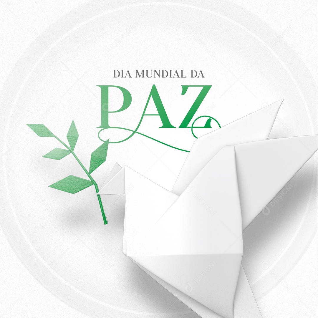 Dia Mundial da Paz 1 de Janeiro Social Media PSD Editável