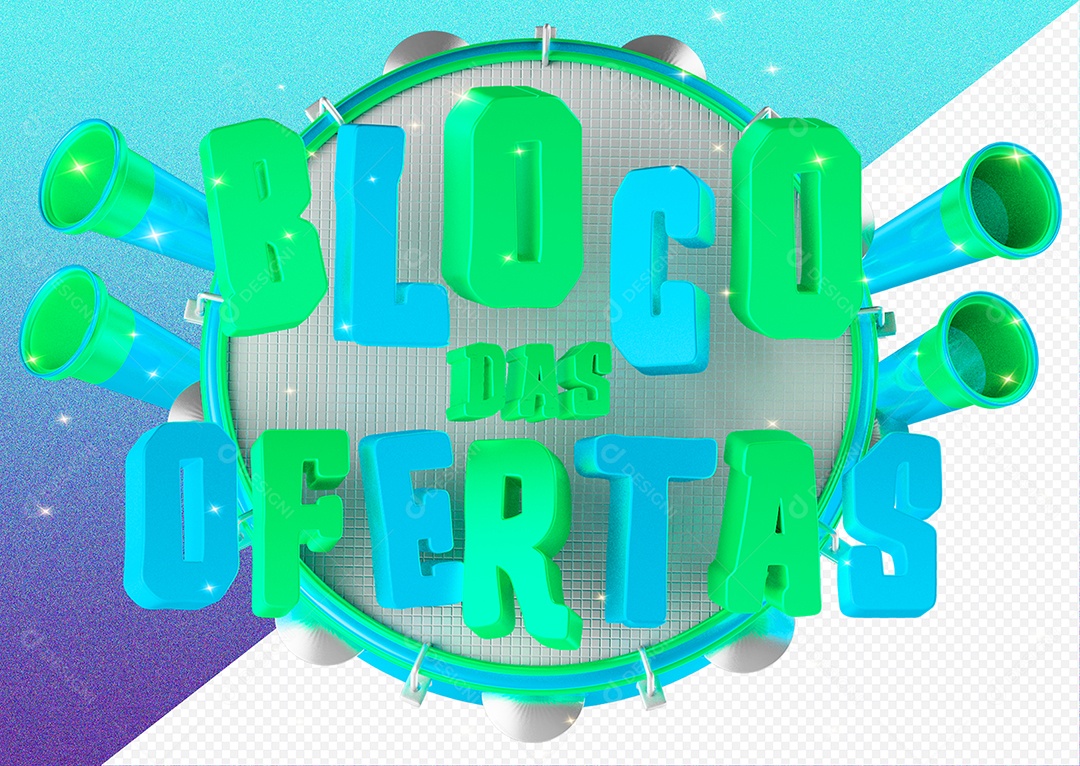 Selo 3D Para Composição Bloco Das Ofertas PSD