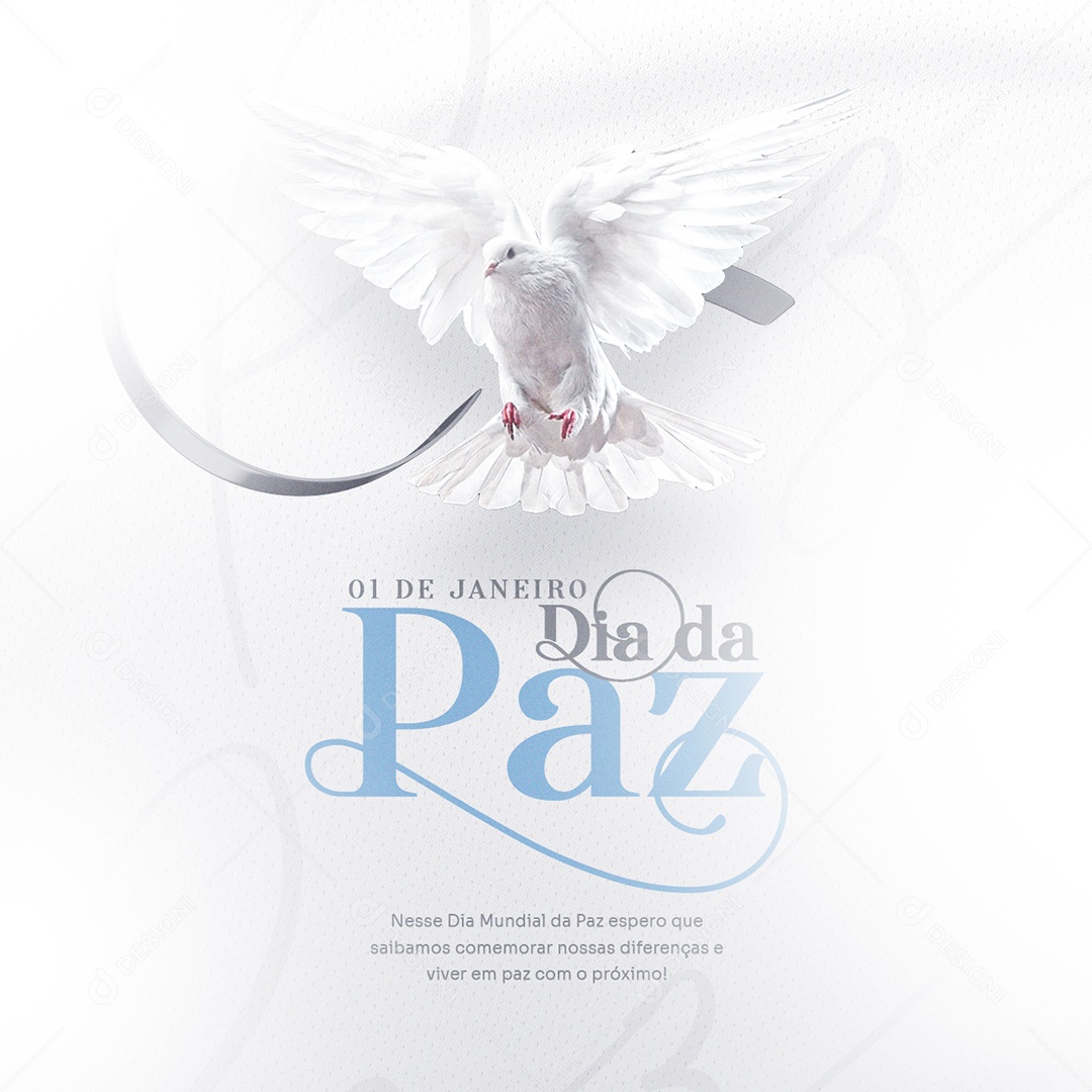 Viver em Paz com o Próximo Dia Mundial da Paz Social Media PSD Editável