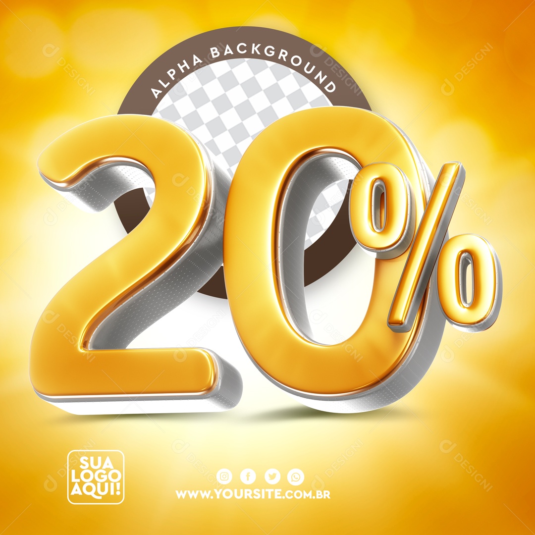 3D Element For Composition Discount 20% PSD