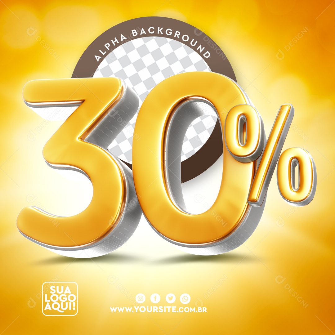3D Element For Composition Discount 30% PSD