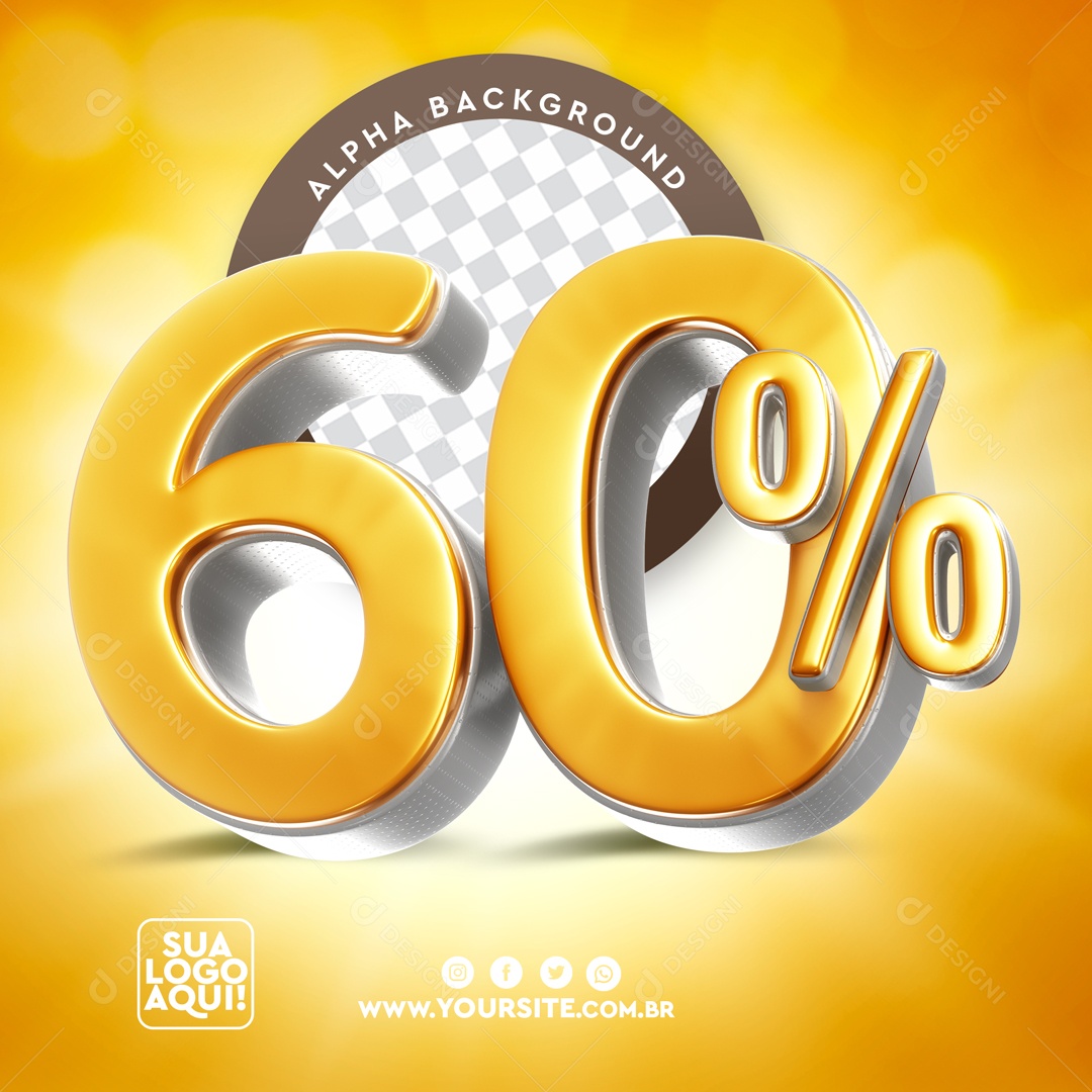 Elemento 3D Para Composição Desconto 60% PSD