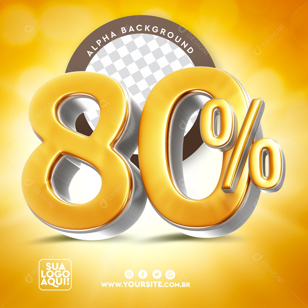 Elemento 3D Para Composição Desconto 80% PSD