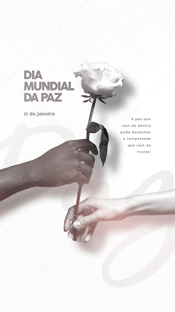 Story A Paz que Vem de Dentro Pode Desarmar a Tempestade Dia Mundial da Paz Social Media PSD Editável