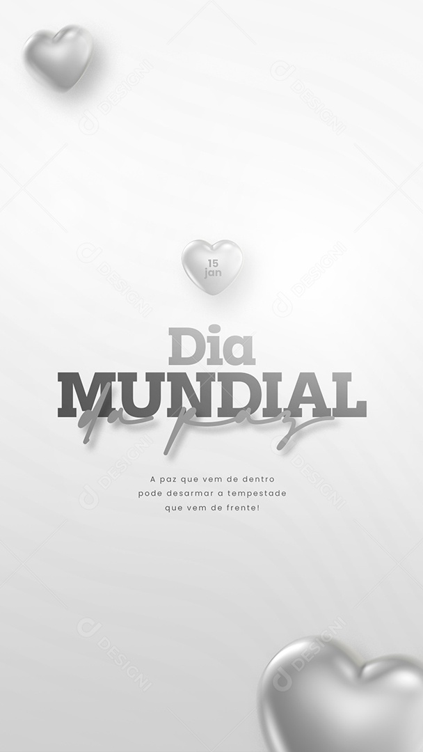 Story Dia Mundial da Paz 1 de Janeiro Social Media PSD Editável