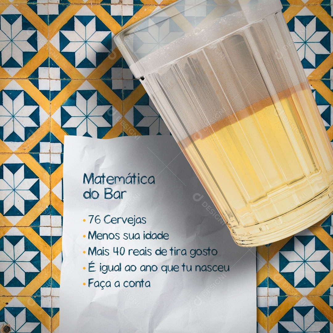 Matemática do Bar Social Media PSD Editável