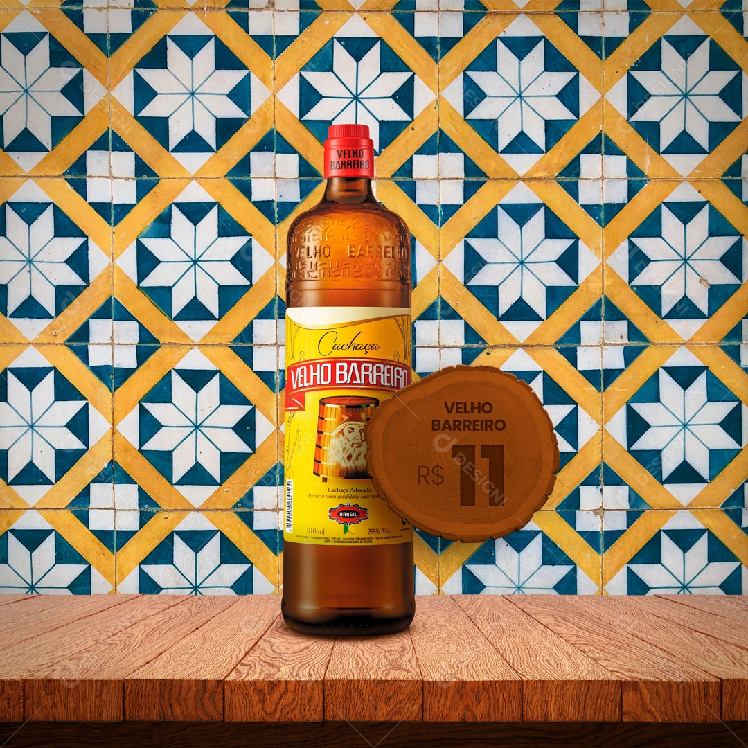 Cachaça Velho Barreiro Social Media PSD Editável