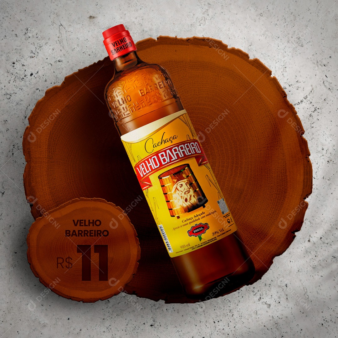 Cachaça Velho Barreiro Social Media PSD Editável