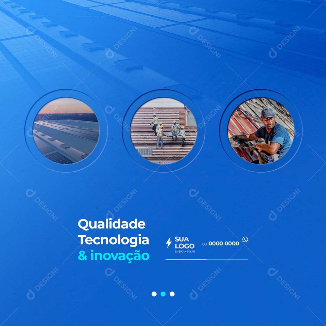 Qualidade Tecnologia & Inovação Energia Solar Social Media PSD Editável