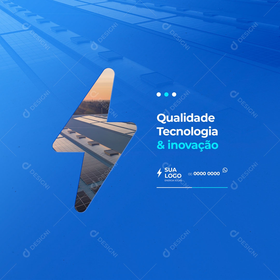 Qualidade Tecnologia & Inovação Energia Solar Social Media PSD Editável