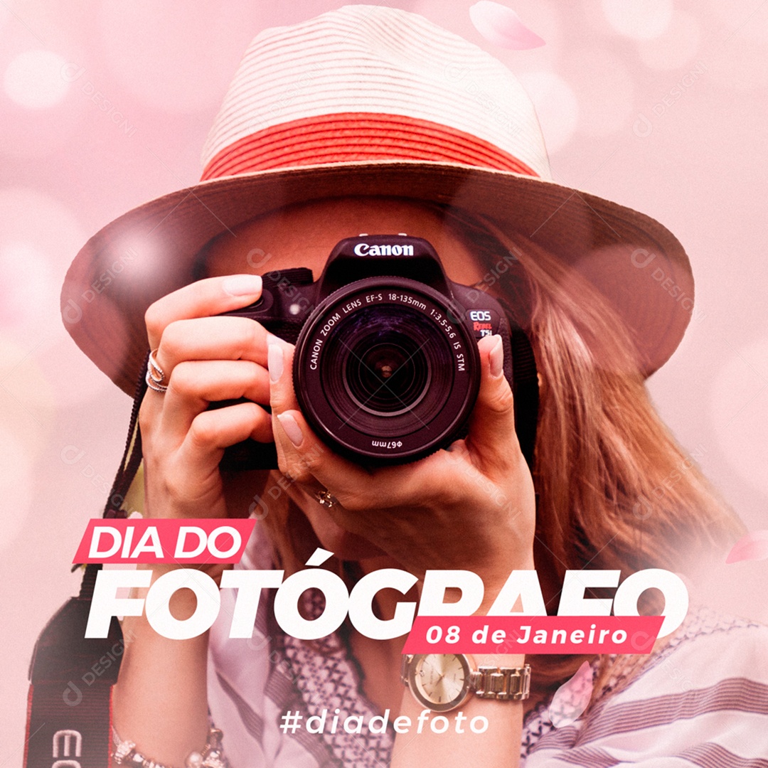 Dia do Fotógrafo 08 de Janeiro Social Media PSD Editável